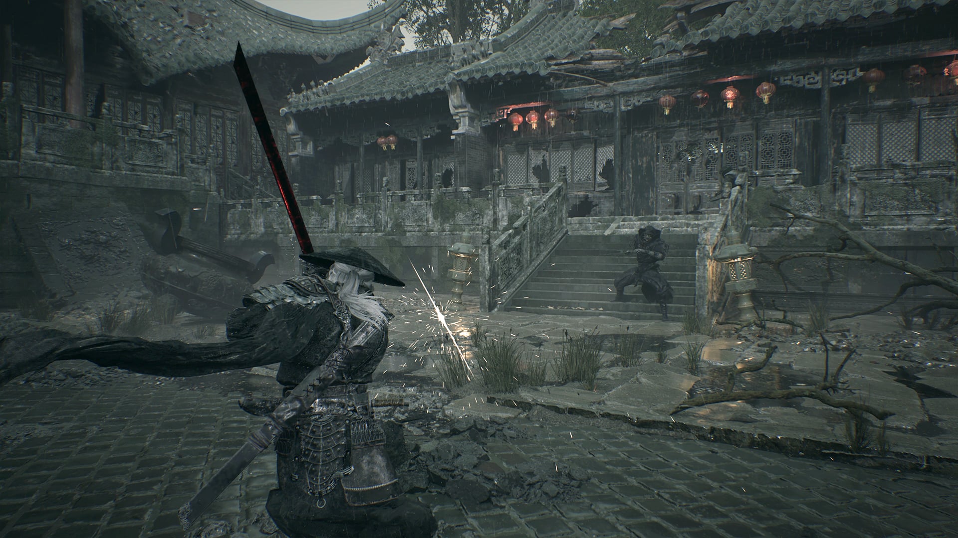 A clash in the temple courtyard