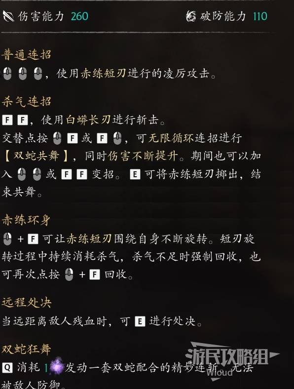 White Serpent / Crimson Viper — Equipment description